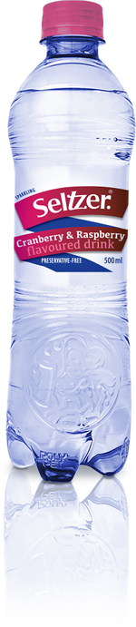 Seltzer Cranberry and Raspberry Flavoured Drink
